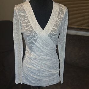 Elegant White Wrap Top